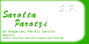 sarolta parotzi business card